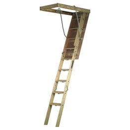 Louisville Ladder 8' 9" to 10' Wood Attic Ladder - 1329915