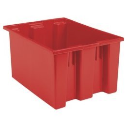 Akro-Mils® Nest & Stack Tote, Red, 23-1/2" x 19-1/2" x 13" - 1388107