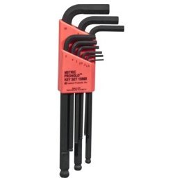 Bondhus® Hex Key Set, Metric, Ball End, 9pc - 15860
