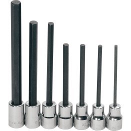 Williams® Hex Bit Socket Set, Long Length, 3/8" Drive, 7pc - 18669